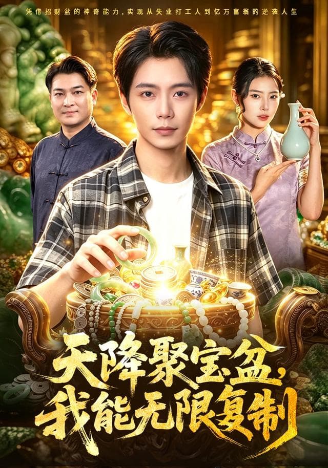 天降聚宝盆，我能无限复制海报